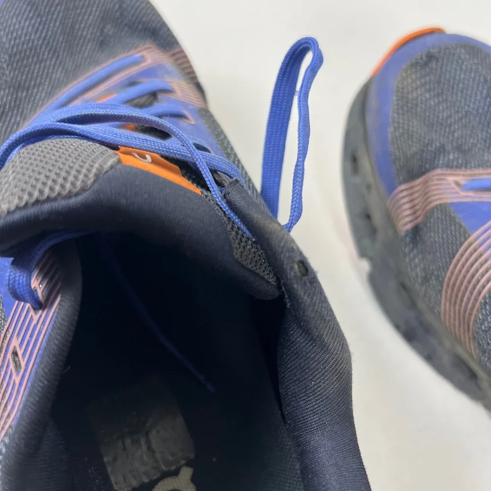 On Cloudgo Running Shoes Mens 9.5 Navy Orange Lightweight CloudTec Sneakers